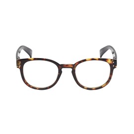 SAV Eyewear Women's Vk Couture Round Reading Glasses, Demi Midnight, 41 mm + 1.25