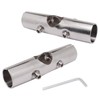 BENLIUDH 2pcs Stainless Steel Joint Pipe Clamps, 3-Way Pipe end