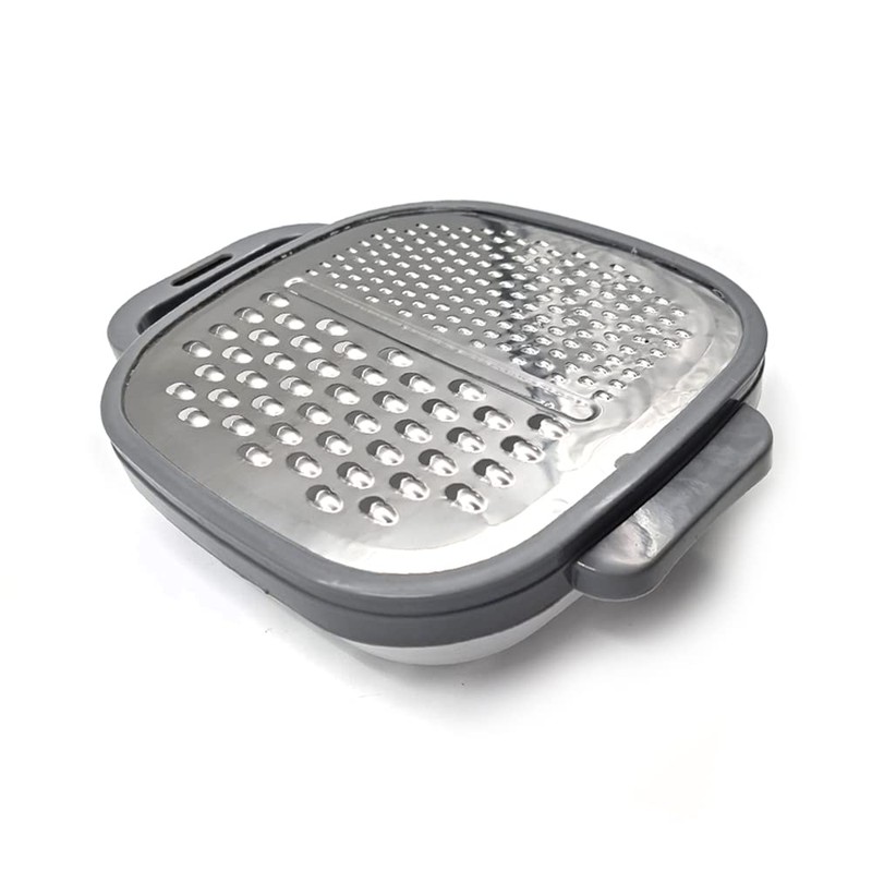 2-in-1 Cheese Grater with Container – Handheld Food Grater with