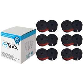 SuppliesMAX Compatible Replacement for Porelon 11361PR Purple/Red Printer Ribbons (6/PK) - Replacement to Sharp S800PRC