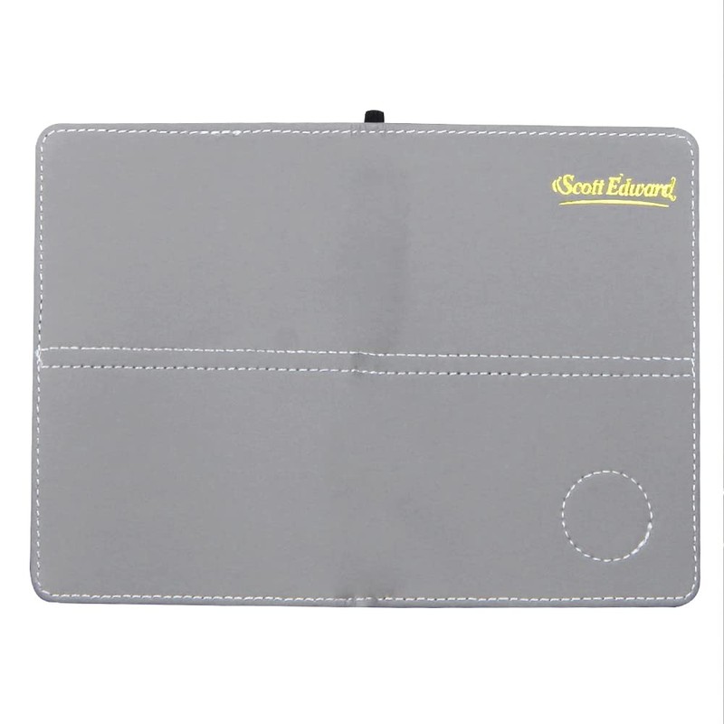 Scott Edward ゴルフ スコアカードカバー レザー スコアカードホルダー 統計とスコアトラッキング 防水 ソフト 厚手