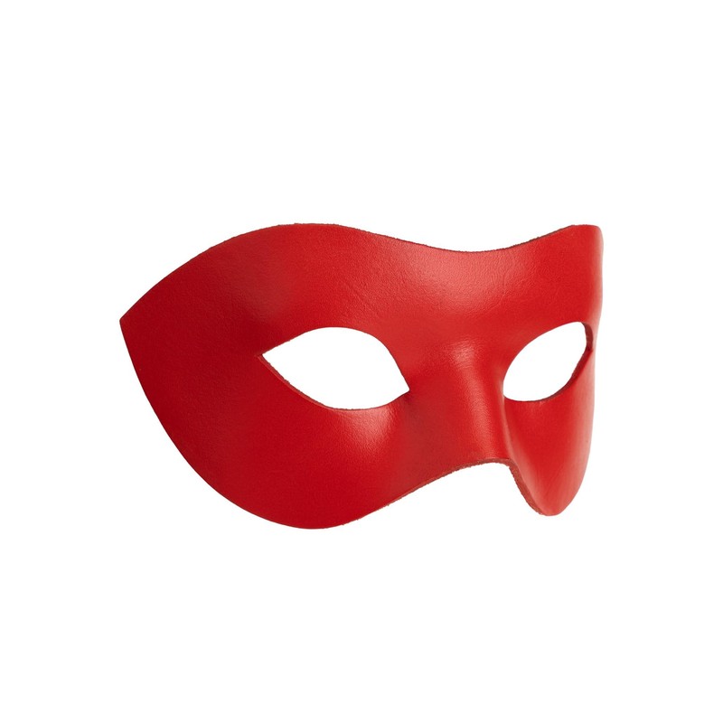 Andracor Venetian Mask - Colombina Liscia Red Venetian Leather Mask