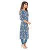 Miraan Cotton Readymade Kurti Mujer, Azul, M