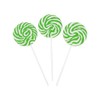 Green and White Swirl Pops Suckers - 24 Individually Wrapped