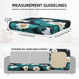 SUKAIKEQA 8Pcs Patio Cushion Covers, Stretch Cushion Covers Replacement,Cushion Slipcovers, Furniture Cushion Covers
