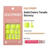GoldFinger Press On Toenails Kit, High Pigment Neon Yellow Color