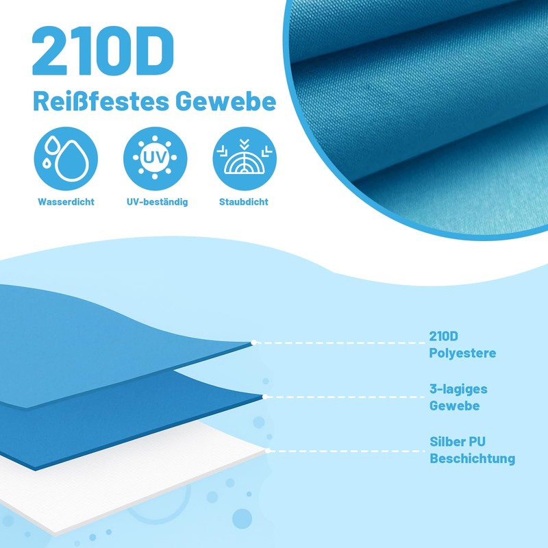 ElevaPulse Sand Shell Cover 100 x 15 cm, Waterproof Sandpit