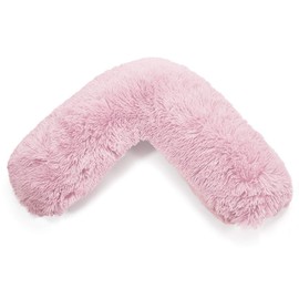 Teddy V Shaped Complete V Pillow or V Case Only For Neck Maternity Back Support Soft Warm Plush Cosy Fleece V Shape Cover (Teddy Cuddles Pink, Teddy Cover Only)