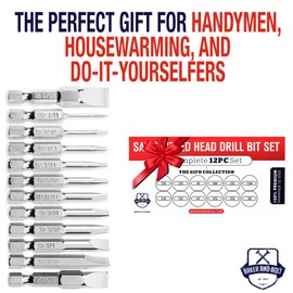 Slotted Screwdriver Bit Set | Premium12pc Complete SAE Set Bit Holder and Storage case Precision 1/4in Hex Shank Magnetic Flat Head Drive Bits Set 2 in Long Security Set for Drill Impact Drivers