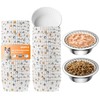 300 Pack Disposable Cat Bowl Liners with 2 Stainless Steel