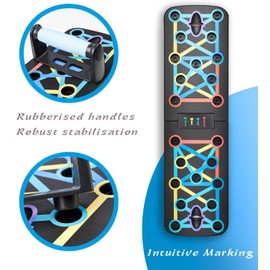 17 in 1 Foldable Portable Push Up Board, Push-Up Board, Multifunctional Fitness Device for Full Body Training, Effective Push-Up Handles & Muscle Building in the Home Gym