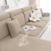 Smiry Waterproof Couch Cushion Covers, Stretch Jacquard Thick Sofa Cushion