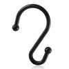 CHICTIE Shower Curtain Hooks Rings,Set of 12 Metal S Hooks,Black