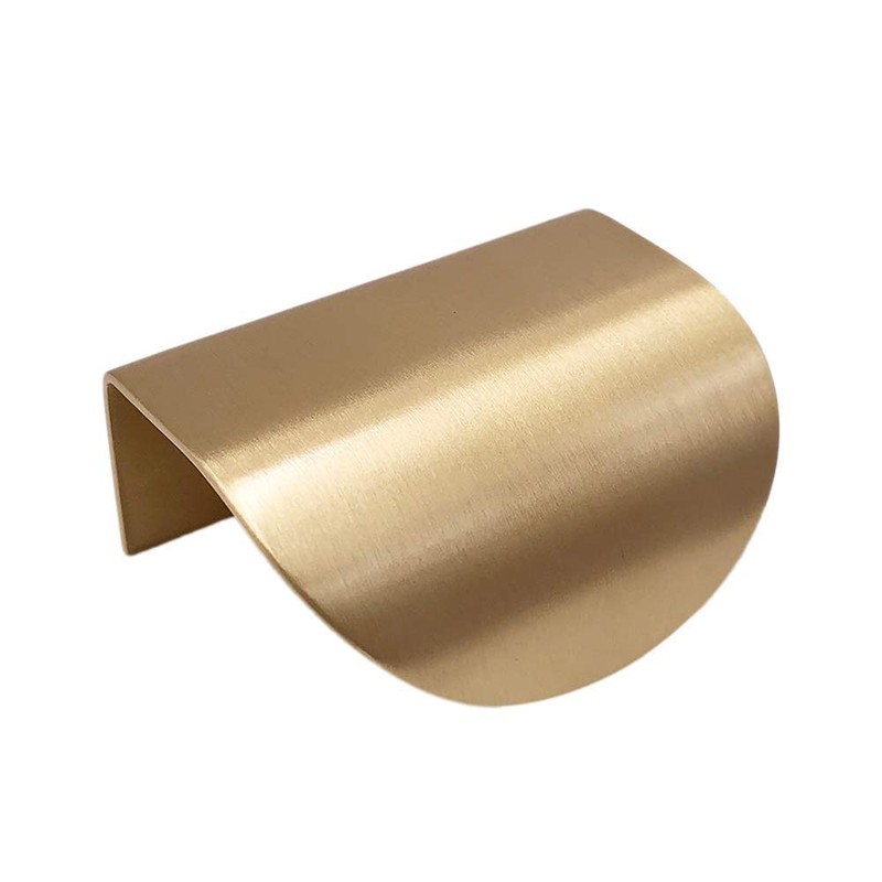 Oneyijun 2 Pcs Leaf Shape Cabinet Drawer Wardrobe Door Brass