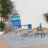 Rio Beach 2-Pack 17" Extended Height 4-Position Folding Beach Chair,
