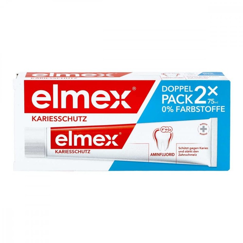 Elmex Caries Protection Toothpaste Double Pack, 2 x 75 ml,