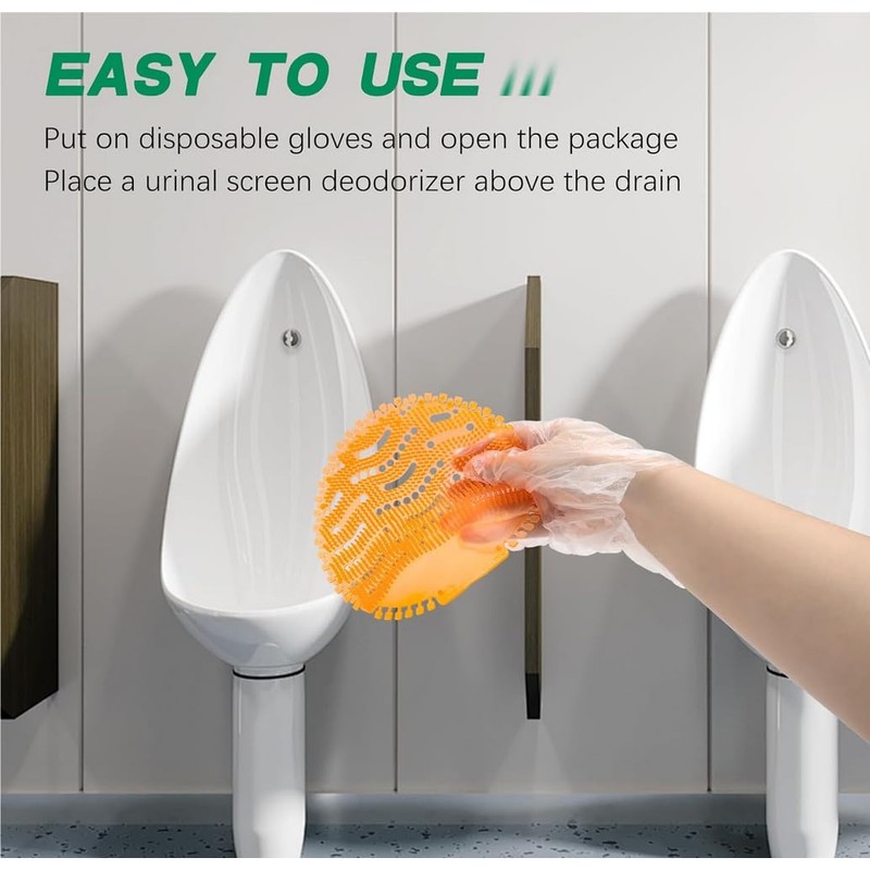 Urinal Mats (10Pack) -Urinal Screen Deodorizer(10 or 24pcs) Urinal Cakes