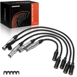 A-Premium - 5 cables de bujía compatibles con Volkswagen Jetta, Passat, Golf, Cabrio, L4 2.0L, 1993-2002