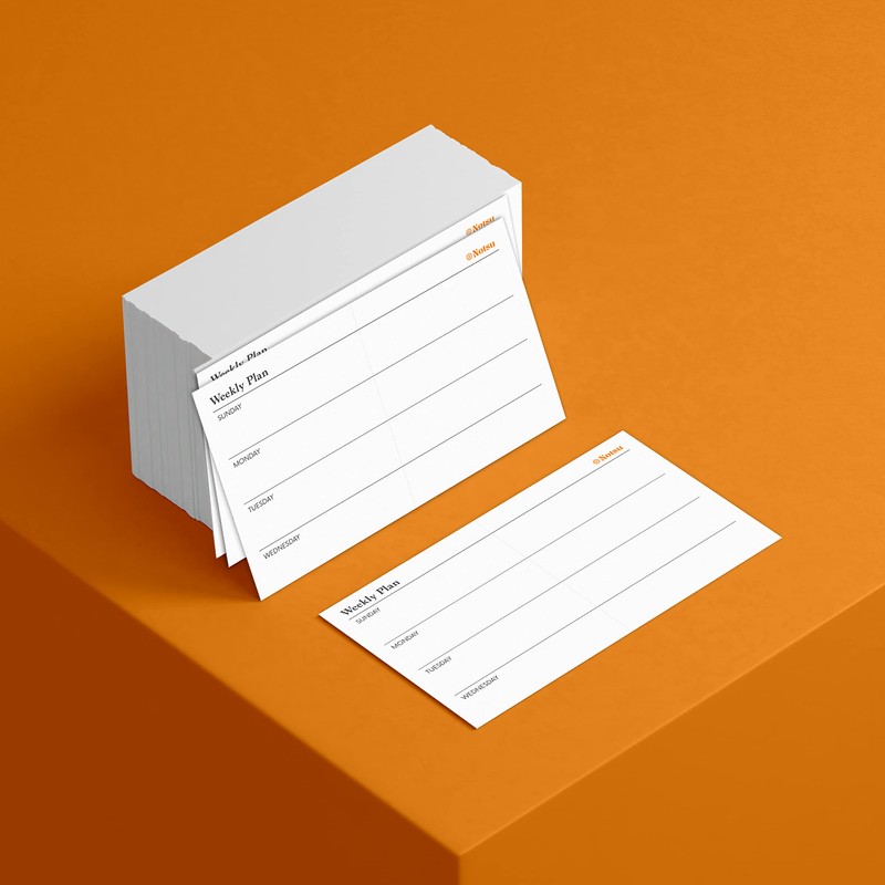 Notsu Week Plan Scored Note Cards (Pack of 50) |