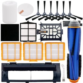 Replacement Parts for Shark AI AV2501S AV2511AE AV2610WA AV2501AE RV2502AE RV2400WD AI Ultra 2- in-1 Robot Vacuum, Main Brush, Filter, Side Brush, Roller Cover, Pre-Motor Foam & Felt Filter