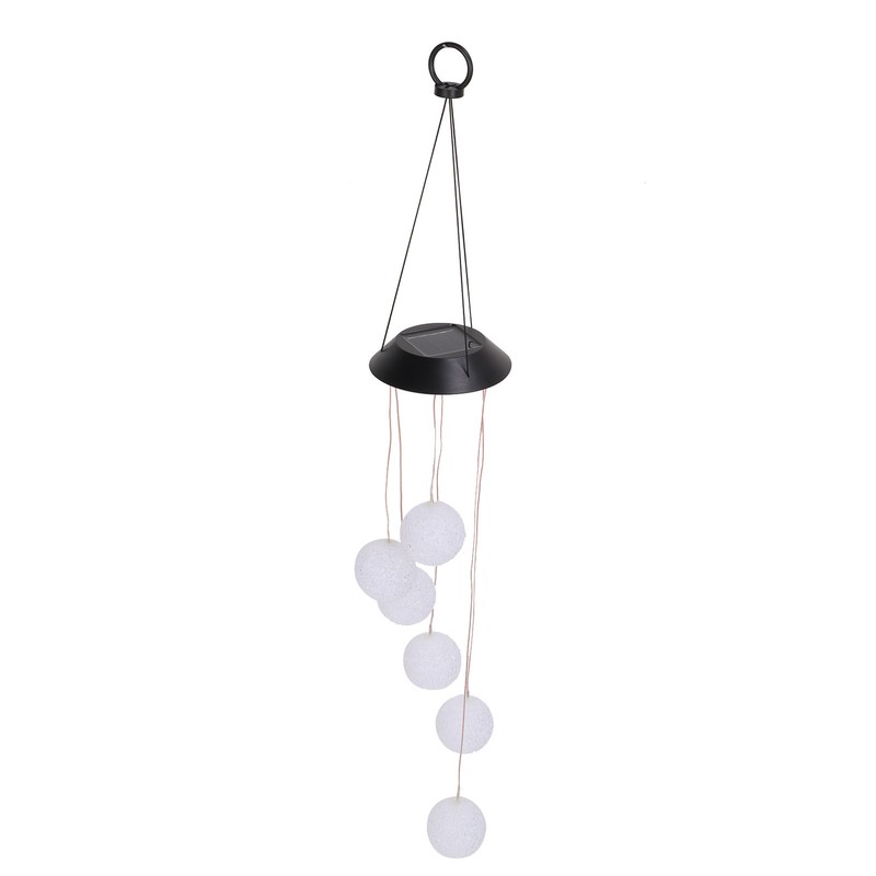 Solar Crystal Ball Wind Chimes Light 100LM IP45 Waterproof Decorative