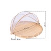Xshelley round bamboo tent basket with lid, vegetables/fruits, bread, storage