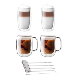 ZWILLING Sorrento Double-Wall Coffee and Beverage 9-pc Glassware Set