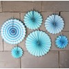 koboome Hanging Paper Fans Decoration Set, Round Pattern Paper Garlands