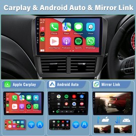 Android Car Stereo for Subaru Forester WRX Impreza 2008-2012 2G+32G Octa Core Wireless CarPlay Android Auto Mirror Link Bluetooth 9” HD IPS Touchscreen GPS FM AM Radio DSP WiFi + Backup Camera Mic