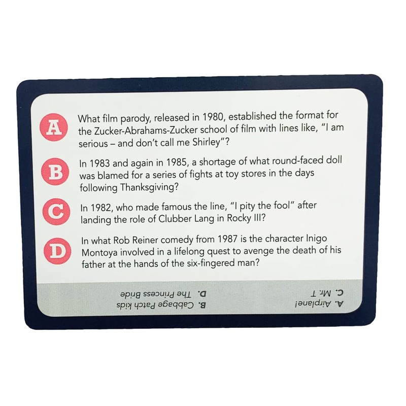 You Gotta Know 1980s - Trivia Game