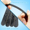 Pack of 12 Black Nail Files, Double-Sided Nail File with