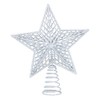 Gisela Graham Silver Glitter Acrylic 23 Centimetre Tree Top Star