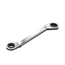 sourcing map Reversible Ratcheting Wrench, 11/16-inch x 7/8-inch Offset Double Box End, Cr-V