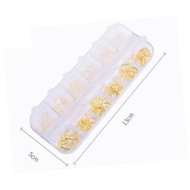 Vaguelly Nail Art Charms Metal Rivets DIY Fingernail Decorations Easy Application for Natural Artificial Nails of Diverse Patterns for Salon Home Use