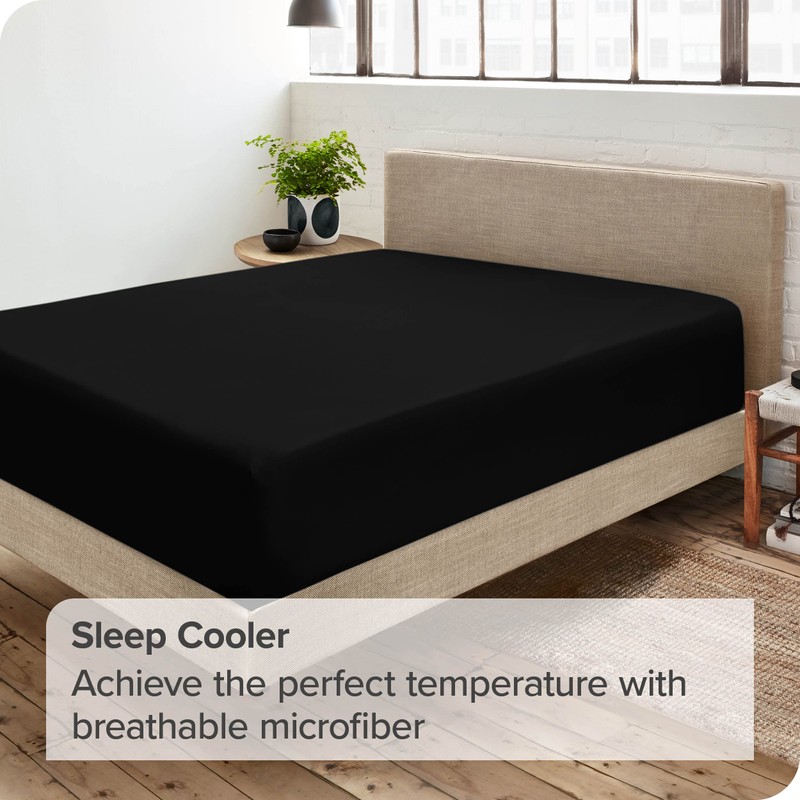 Bare Home Fitted Bottom Sheet Small Single - Premium 1800