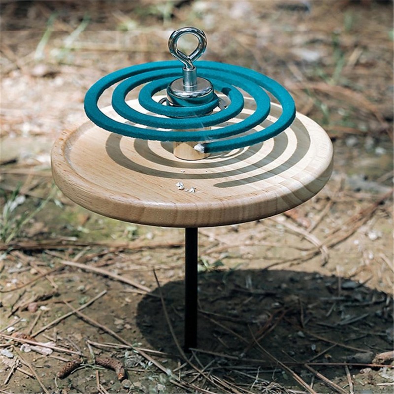 Portable Mosquito Coil Holder Multifunctional Magnetic Removable Oak Mosquito Coil