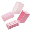 Minkissy 8pcs Nail Drill Bit Storage Box Compact Grinding Holder
