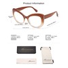 AMOMOMA 3 Pack Stylish Oversized Cat Eye Reading Glasses for