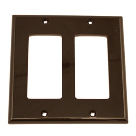 Leviton 80409-N - Placa de pared para dispositivo Decora/GFCI, tamaño estándar, color café