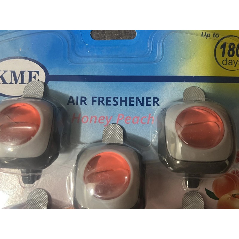 KME DailyTrade Honey Peach Scent Car Air Freshener Clip, 6