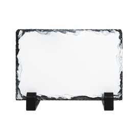 MR.R Sublimation Blanks Rectangular Rock Slate Photo Plaque Picture Frame, Customized Photo Frame Novelty for Wedding,Birthday,Baby Birth,4x6 inch