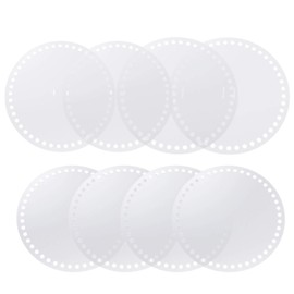 EXCEART Woven Baskets Braid Tool Acrylic Board Bag 8pcs Plastic Canvas Sheet for Eembroidery Yarn Crafting DIY Handmade Materials (Round) Braid Tool Knitting Tools Round Basket
