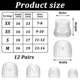 JIYIN 12 Pairs Heel Cap Protectors for High Shoes, U Shape 4 Sizes Clear Anti-Slip Anti-Noise High Heel Protector Replacement Tips Cap Protectors Tip Covers for Stiletto and Pumps Tips