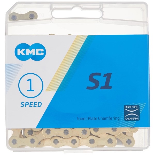 KMC, S1, Chain, Speed: 1, 8.6mm, Links: 112, Gold