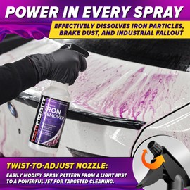 Iron Remover for Car Detailing – Iron Decon Spray, Pulls Out Brake Dust, Rust & Fallout - Contaminant Removal for Car Paint & Wheels, pH Neutral Formula - 32 fl. oz.