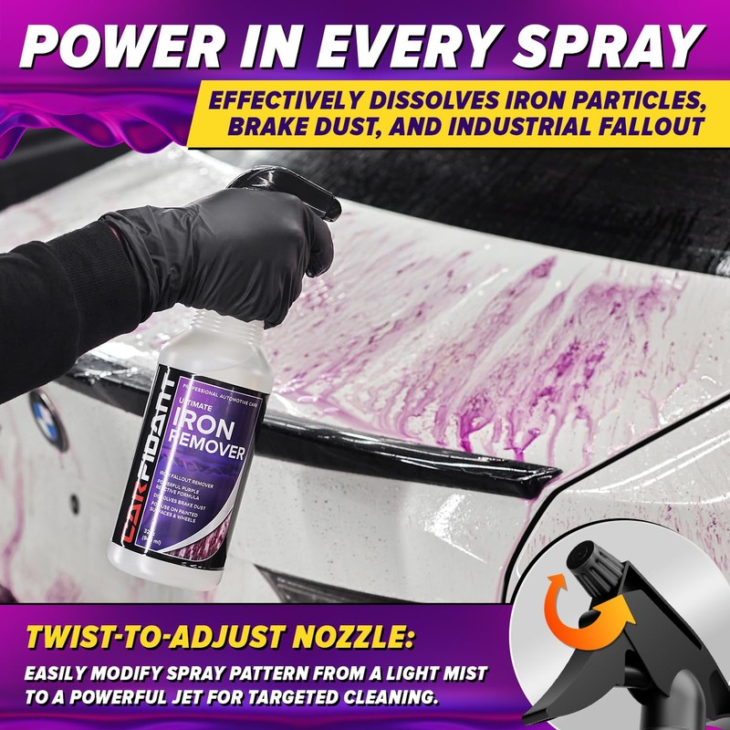 Iron Remover for Car Detailing – Iron Decon Spray, Pulls