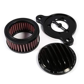 Filtro de aire para motocicleta,filtro de admisi¡§?n de filtro de aire para XL883 XL1200 2004 2015(Negro)