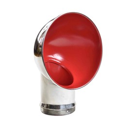MARINE CITY Round Cowl Vent, 304 Grade Stainless Steel, for Marines, Boats, Yachts, Ships (Red (4 Inches))