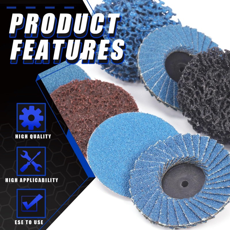 Glarks 30Pcs Sanding Discs Assortment Kit, 2 Inch Quick Change