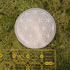 Flower of Life Charging Selenite Plate | MoonlightCryst